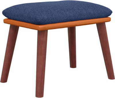 vidaXL - Voetenbank - 45x29,5x35 - cm - stof - en - kunstleer - blauw