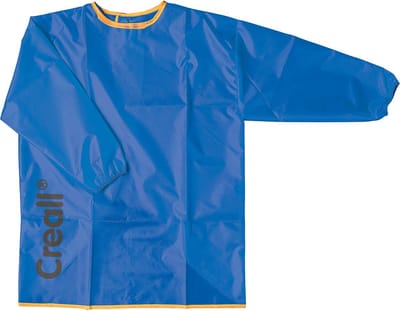 Creall Verfschort Large Blauw – Kliederschort - Knutselschort - 9-12 jaar - wasbaar - professionele kwaliteit - gebruikt op scholen en kinderdagverblijven
