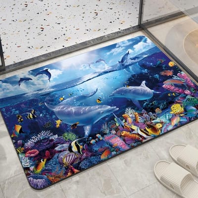 Badkamervloermat Marine Zachte Diatomeeënaarde Toilet Toilet Antislip Absorberende Voetmat Sneldrogend Badkamer 40*60CM