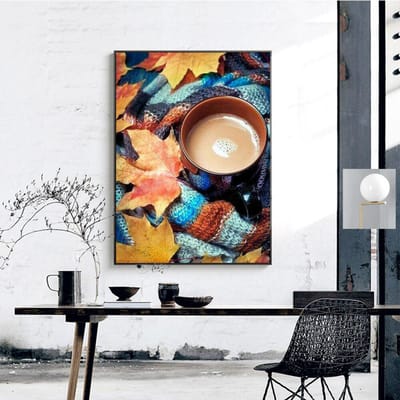 Diamond Painting Arrivals Esdoornblad Volledig diamantborduurwerk Complete schilderachtige strassfoto's 20X30CM black