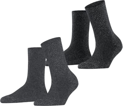 Esprit Shimmer 2-Pack gedessineerd katoen multipack sokken dames veelkleurig - maat 35-38