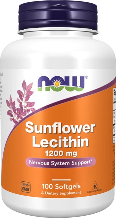 Now Foods Sunflower Lecithin 1200mg (100 softgels) Unflavoured - Vitaminen, mineralen & gezondheid - Vitaminen & Mineralen Complex
