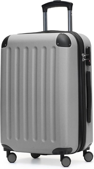 Handbagage Koffer 55x38x23 cm - 42L Lichtgewicht Harde Koffer met Cijferslot en 4 Dubbele Wielen