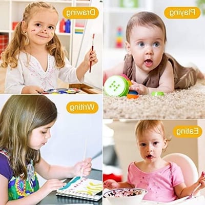 Verfschort voor Kinderen, 2-delige Set met 3 Pocket Schorten, Bescherming tegen Vuil en Verf voor 2-8 Jaar