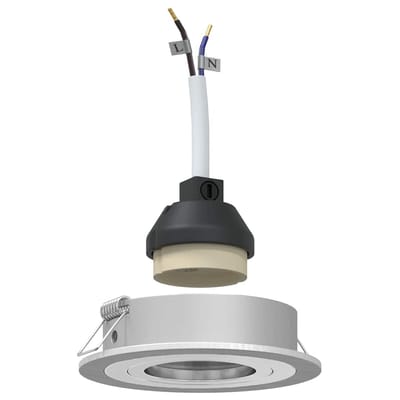 vidaXL Spotje 6 st zilver 9 x 9 x 2 cm Aluminium