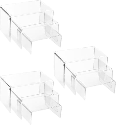 9 stuks transparante acrylstandaard, sieradententoonsteller, etalagestandaard, voor figuren, buffetten, cupcakes, desserts