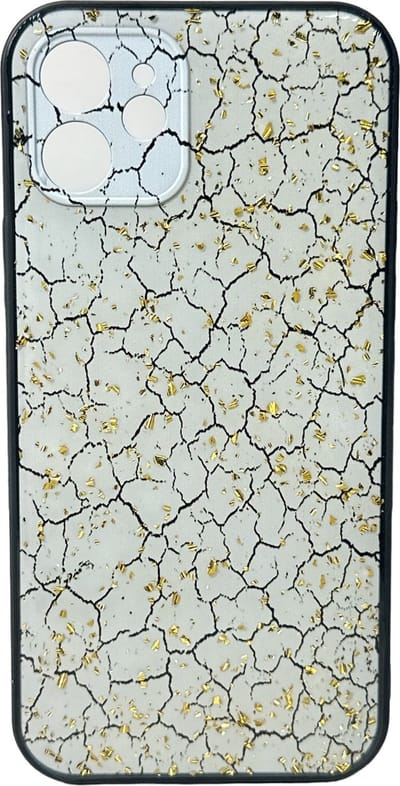 Silicone Hoesje Print - Backcover - Geschikt voor Apple iPhone 12 - Gebroken Wit
