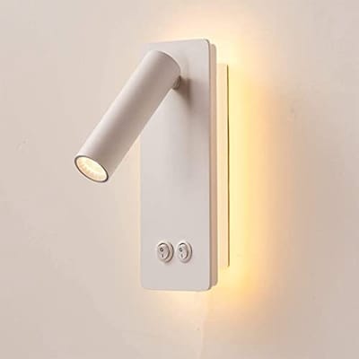 Wandgemonteerde Leeslamp LED met Aparte Schakelaars en Verstelbare Arm voor Nachtkastje