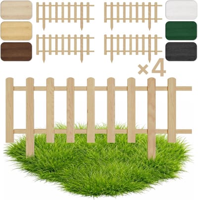 Houten Tuinafsluiting - Hekwerk Panelen - Borders Maken - Verduurzaamd Grenen - 4 Stuks 104cm - Natuur