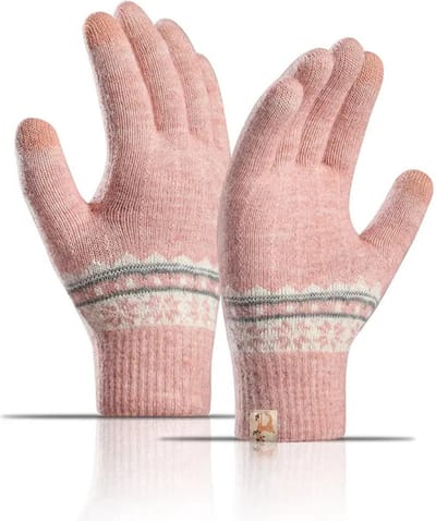 Bovista Winterhandschoen - Handschoenen - Touchscreen Handschoenen - Handschoenen WInter - Winter - Gebreid - Roze