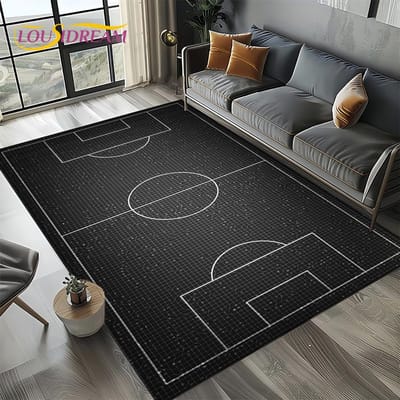 27 Stijl Voetbalveld Voetbal Sport Tapijt Vloerkleed voor Woonkamer Slaapkamer Huis Bank Decoratie, Kindergebied Vloerkleed Antislip Vloermat 80*120cm