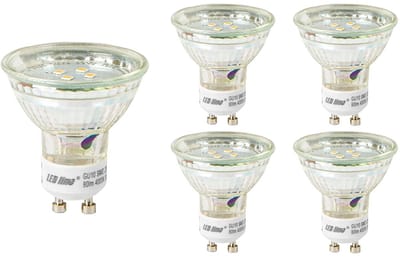 LED line LED Spot GU10 - 1W (vervangt 6W) - 80lm - Ø50mm - 230V - Energiezuinig - 5 stuks