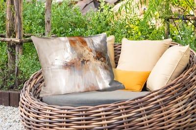 Buitenkussens - Modern - Bruin - Abstract - Beige - 60x40 cm - Weerbestendig