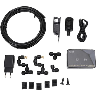 Système de brumisation intelligent pour reptiles Fonction minuterie Brumisateur automatique pour terrariums de reptiles avec buses en cuivre black