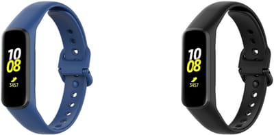 Strap-it Bundel van 2 Siliconen Banden - Geschikt voor Samsung Galaxy Fit 2 - Waterbestendig & zweetbestendig - Flexibel & comfortabel polsbandje - Zwart & Blauw
