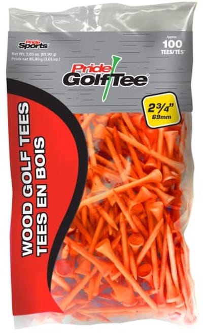 Golf Tees voor Volwassenen - 100 Stuks Citrus Oranje