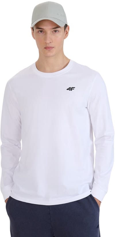 4F T-shirt Heren Longsleeve Wit - Maat 2XL