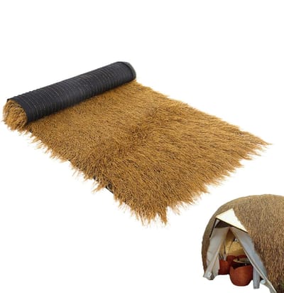 Synthetisch rieten gras - Dakdecoratie riet - Buitenruimte verfraaien - UV-bestendig materiaal - 100x100 cm - Natuurlijk