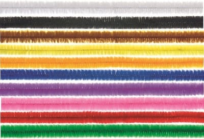 Chenilledraad - 20x - regenboog mix - 50 cm - hobby/knutsel materialen