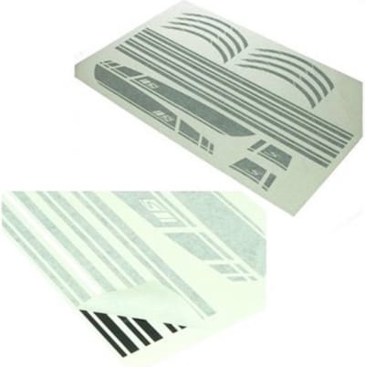 Stickerset Zijscherm Vespa Sprint AMG Glans Zwart + Wiel stickers en Voorkap Stickers Compleet