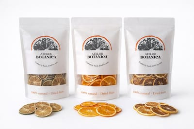 Gedroogde sinaasappel, citroen en limoen schijfjes 3 x 100g – cocktail en mocktail garnering, thee infusions, decoratie