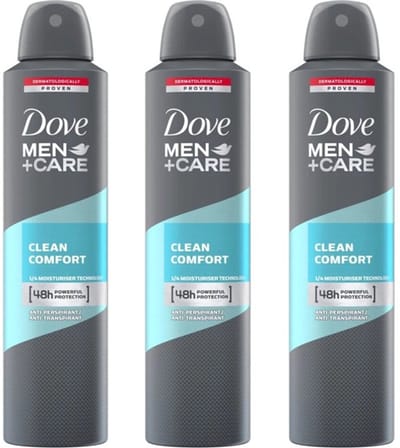 Dove Deo Spray XL - Clean Comfort - 3 x 250 ml