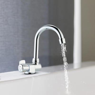 Huis Hotel Op Dek Gemonteerde Draaibare RV Wastafelkraan Waterkraan Koperen Klep Bovenkant gray