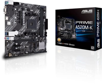 ASUS Prime A520M-K - Moederbord - Socket AM4 - Micro-ATX - AMD A520 chipset