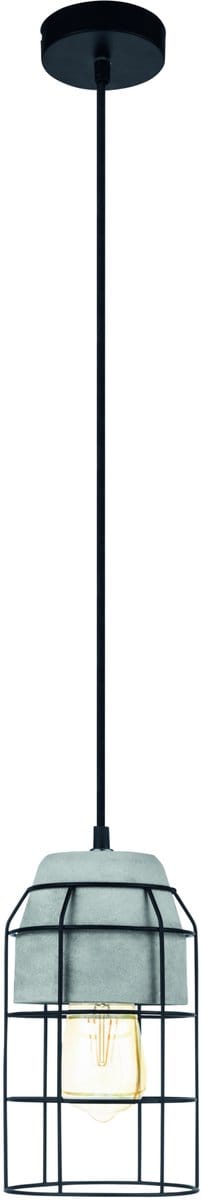 EGLO Vintage Consett - Hanglamp - 1 Lichts - Zwart, Beton
