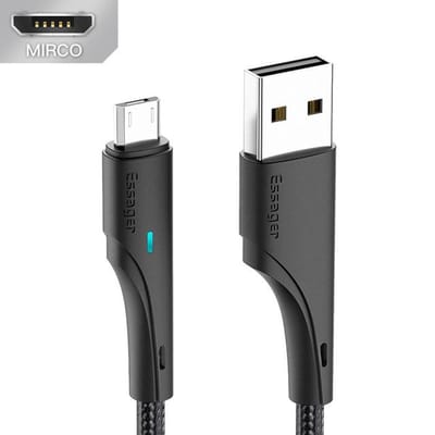 Essager Micro USB-kabel Snel opladen datakabel voor Xiaomi Realme Redmi Note Samsung Mobiele telefoon opladersnoer Micro USB-draad