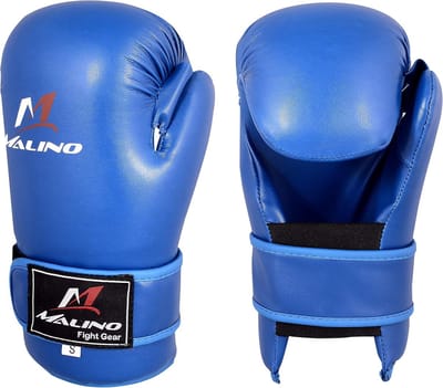 Karate Sparring Handschoenen - Trainingshandschoenen Wedstrijd - Sport Training - WKF Stijl - Lichtgewicht - Blauw