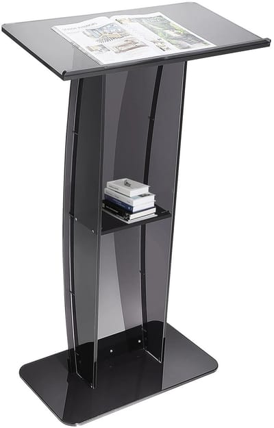 Lifero Podiumstandaard 119cm Hoog Acryl – Vloerstandaard voor Kantoor, School, Vergaderingen – Presenteer standaard - Leraar