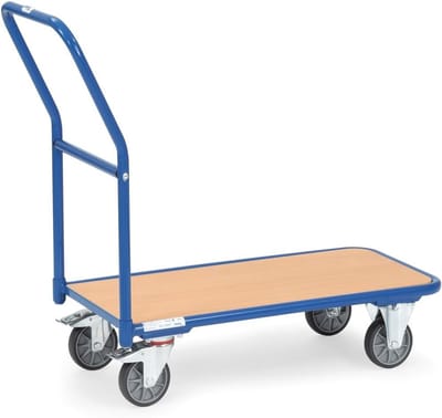 Magazijnwagen - Platformwagen - Materiaal Transport - Hoge Laadcapaciteit - 100x60cm - Blauw