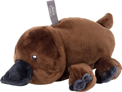 Fashy warmteknuffel vogelbekdier 27x23 cm - magnetronknuffel - opwarmknuffel - knuffel vogelbekdier - bruin