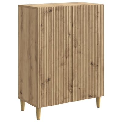 vidaXL - Dressoir - Artisanaal - eiken - 66 - x - 34,5 - x - 90 - cm - Bewerkt - hout