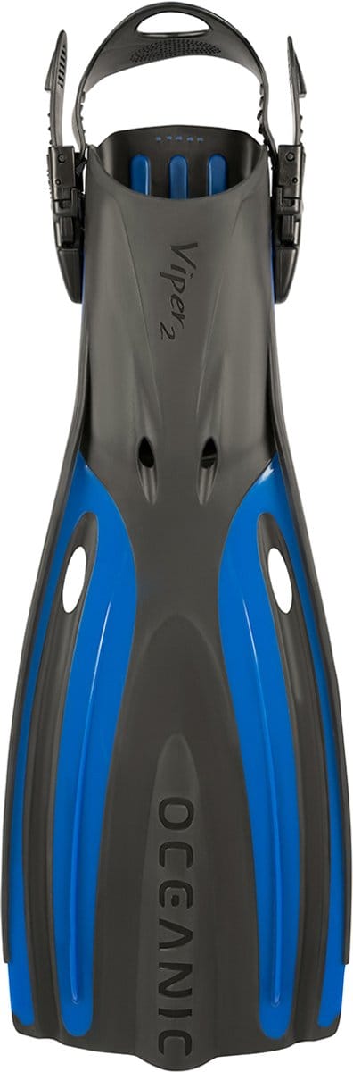 Oceanic Viper 2 - Zwemvliezen - Open Heel Duikvinnen - Volwassenen - Zwart/Blauw - XL