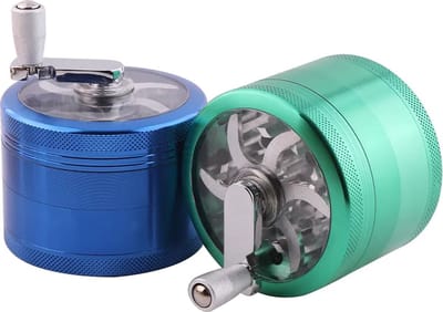 Grinder met grip 4 lagen 60mm - Herbal - Grinder - Accessoires - crusher - vermaler - kruimelaar - koffie molen - kruiden molen - molen - kruiden - vergruizer - pulverizer - Zwart