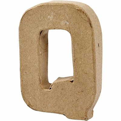 Letter, Q, H: 10 cm, B: 7,8 cm, dikte 1,7 cm, 1 stuk