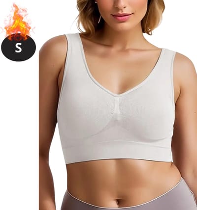 Bovista BH Zonder Beugel - Zonder Bandjes - Push-up Bh's - Comfort Beha - Gemengd - Comfortabel - Ivoorwit - Maat S