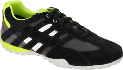 Geox UOMO Snake A - Leren herentrainers U4507A022EK C9151 zwart