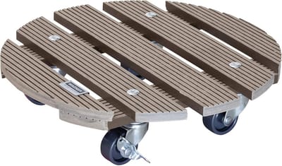 Ronde Plantenroller van FSC® Houtvezelcomposiet - 29 cm - Met 2 Remmen - 100 kg Draagkracht