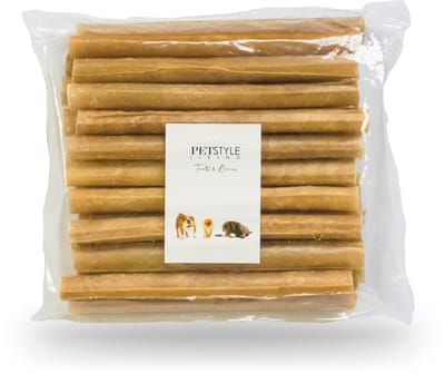 Petstyle Living Kauwstaven Geperst Natural - Hondensnacks - 20cm - 20 Stuks - Kauwstaaf Hond