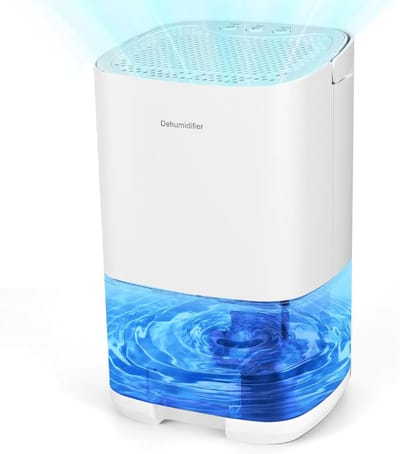 Elektrische Luchtontvochtiger - Vochtvreter Apparaat - Droge Lucht Creëren - Stil en Energiezuinig - 1000 ml Tank - Wit
