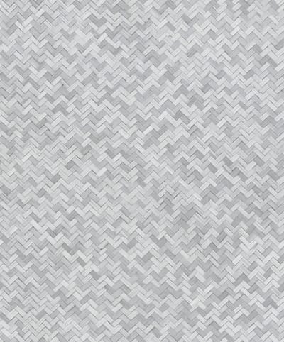 Botanica - Rotan - Bohemian - Behang - Vliesbehang - Wandbekleding - Grijs / Wit - 0,53 x 10,05 M.