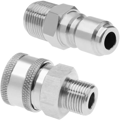Dailygoody - Hogedrukreiniger Adapter - Connect Fitting - Roestvrij