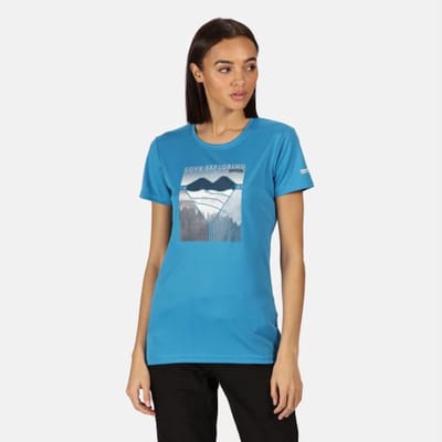 Regatta - Women's Fingal V Graphic T-Shirt - Outdoorshirt - Vrouwen - Maat 42 - Blauw