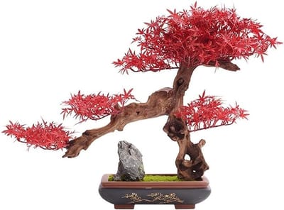 Kunstmatige Bonsaiboom - Nepboom - Binnen Decoratie - Onderhoudsvrij - 80 cm - Groen