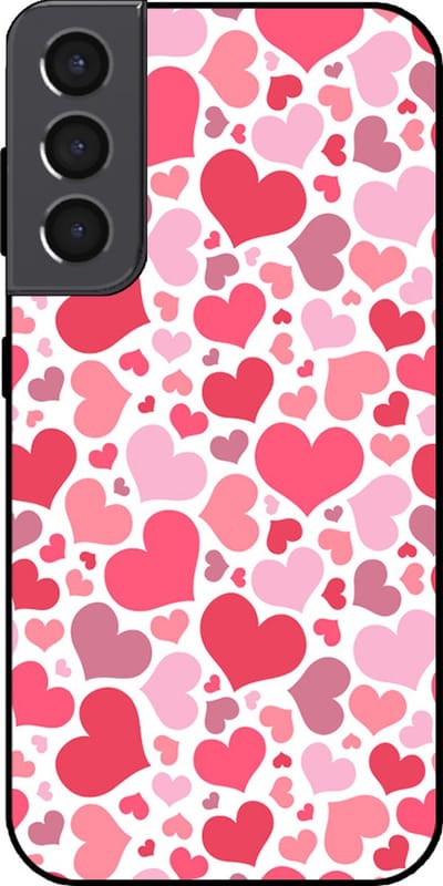 Smartphonica Telefoonhoesje Geschikt voor Samsung Galaxy S22 Plus met Hartjes Print - Hearts Design TPU Backcover Case - Kinder Hoesje met Hartjes Design geschikt voor Samsung Galaxy S22 Plus