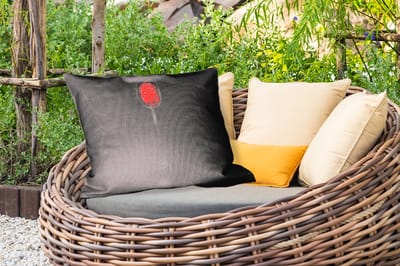 Buitenkussens - Zwart - Lepel - Caviar - 60x40 cm - Weerbestendig