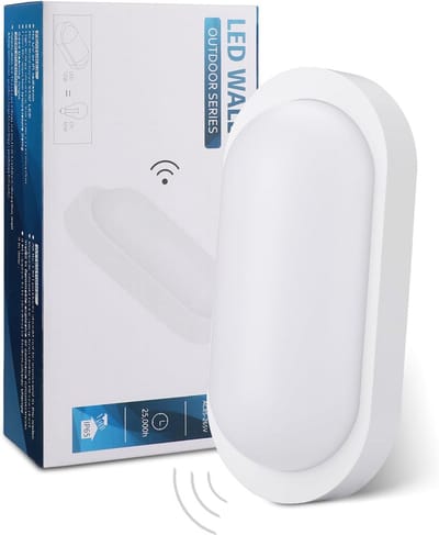 LED Wandlamp met Bewegingsmelder en Schemersensor voor Binnen en Buiten, IP44, 4000K, 160°